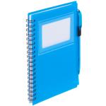 5.5'' x 7'' FSC® Mix Star Spiral Notebook with Pen - SM-3457TBLAngle-Right 5.5'' x 7'' FSC® Mix Star Spiral Notebook with Pen - SM-3457TBLAngle-Right