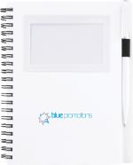 5.5'' x 7'' FSC® Mix Star Spiral Notebook with Pen - SM-3457WHFront 5.5'' x 7'' FSC® Mix Star Spiral Notebook with Pen - SM-3457WHFront