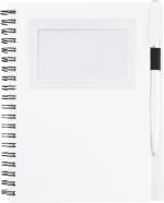 5.5'' x 7'' FSC® Mix Star Spiral Notebook with Pen - SM-3457WHFront 5.5'' x 7'' FSC® Mix Star Spiral Notebook with Pen - SM-3457WHFront