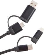 Boost 5-in-1 Long 65W PD Charging Cable - 7143-67BKFront Boost 5-in-1 Long 65W PD Charging Cable - 7143-67BKFront