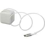 ETL Listed 20W Wall Charger with Retractable Cable - 7143-88WHAngle-Left ETL Listed 20W Wall Charger with Retractable Cable - 7143-88WHAngle-Left