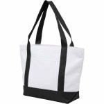 Oversized RPET Canvas Tote Bag - 7901-51BKAngle-Left Oversized RPET Canvas Tote Bag - 7901-51BKAngle-Left