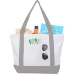 Oversized RPET Canvas Tote Bag - 7901-51GYFront Oversized RPET Canvas Tote Bag - 7901-51GYFront