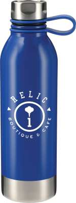 Perth Single-Walled Stainless Steel 25oz Sports Water Bottle - SM-6975BLFront Perth Single-Walled Stainless Steel 25oz Sports Water Bottle - SM-6975BLFront