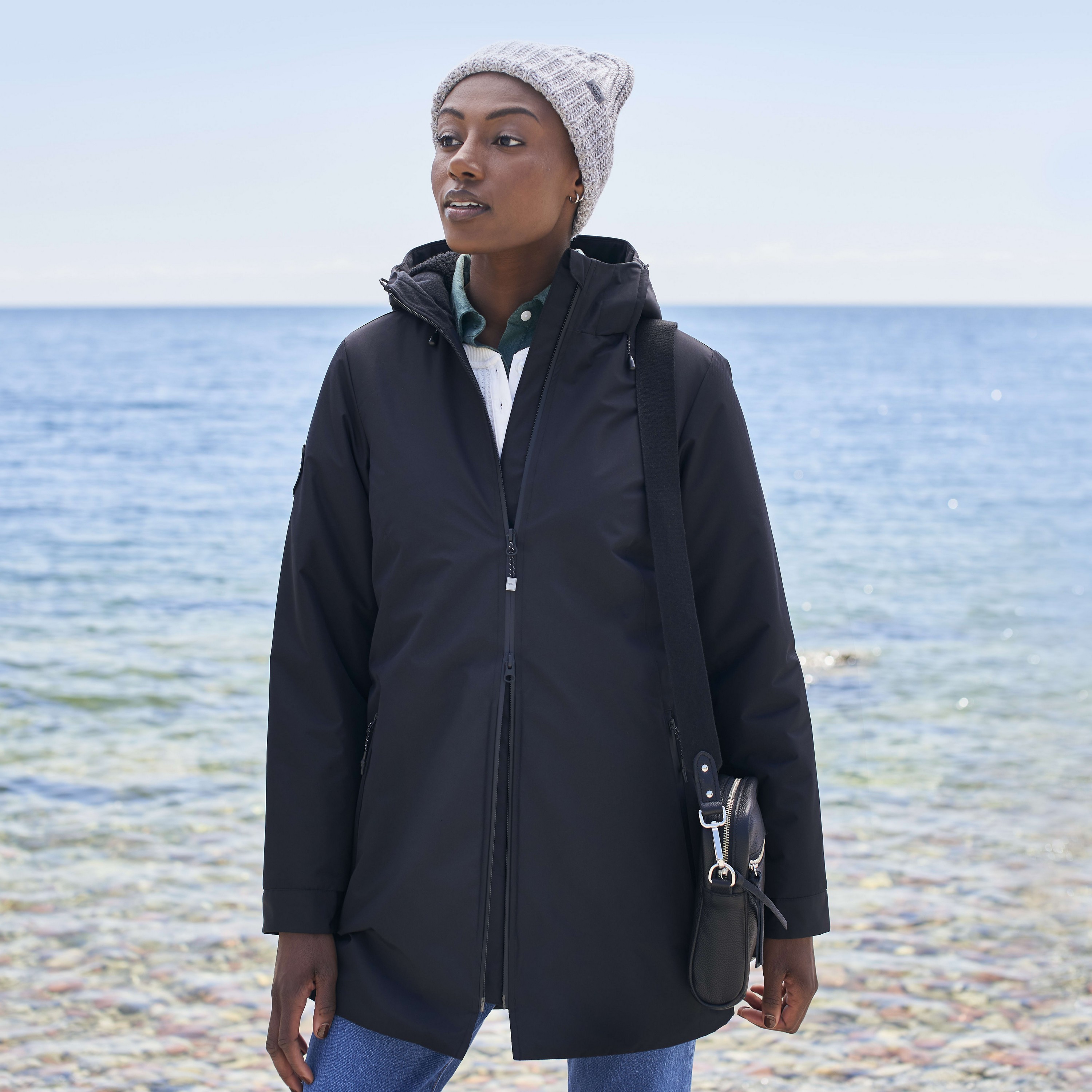 Women's Roots73 ROCKGLEN Eco Waterproof Insulated Sherpa Fleece Lined Jacket with Hood 2