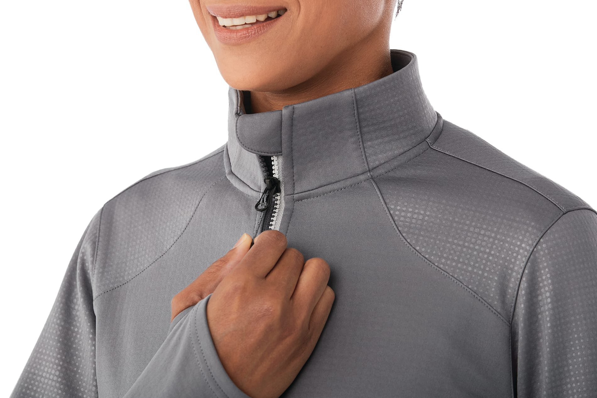 Women's SENGER Knit Full Zip Performance Jacket with Thumb Holes 2