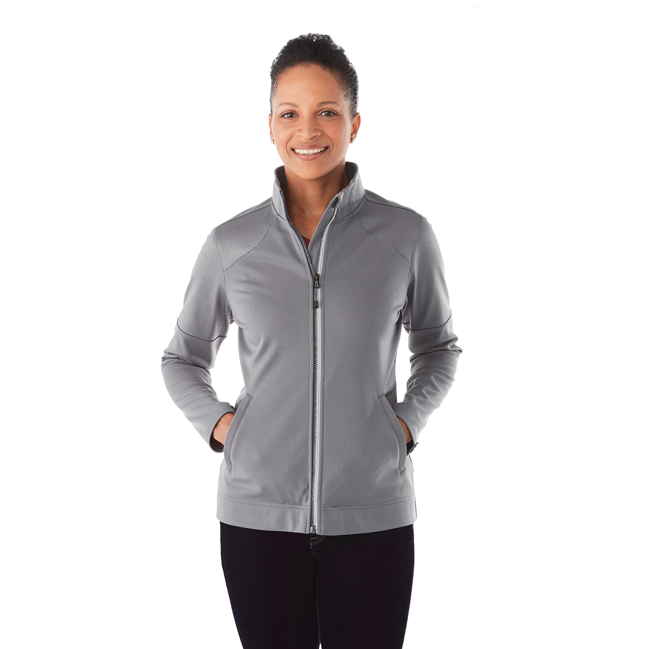 Women's SENGER Knit Full Zip Performance Jacket with Thumb Holes 2