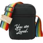Rainbow rPET Crossbody Tote - 2301-60BKFront Rainbow rPET Crossbody Tote - 2301-60BKFront