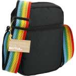 Rainbow rPET Crossbody Tote - 2301-60BKAngle-Right Rainbow rPET Crossbody Tote - 2301-60BKAngle-Right