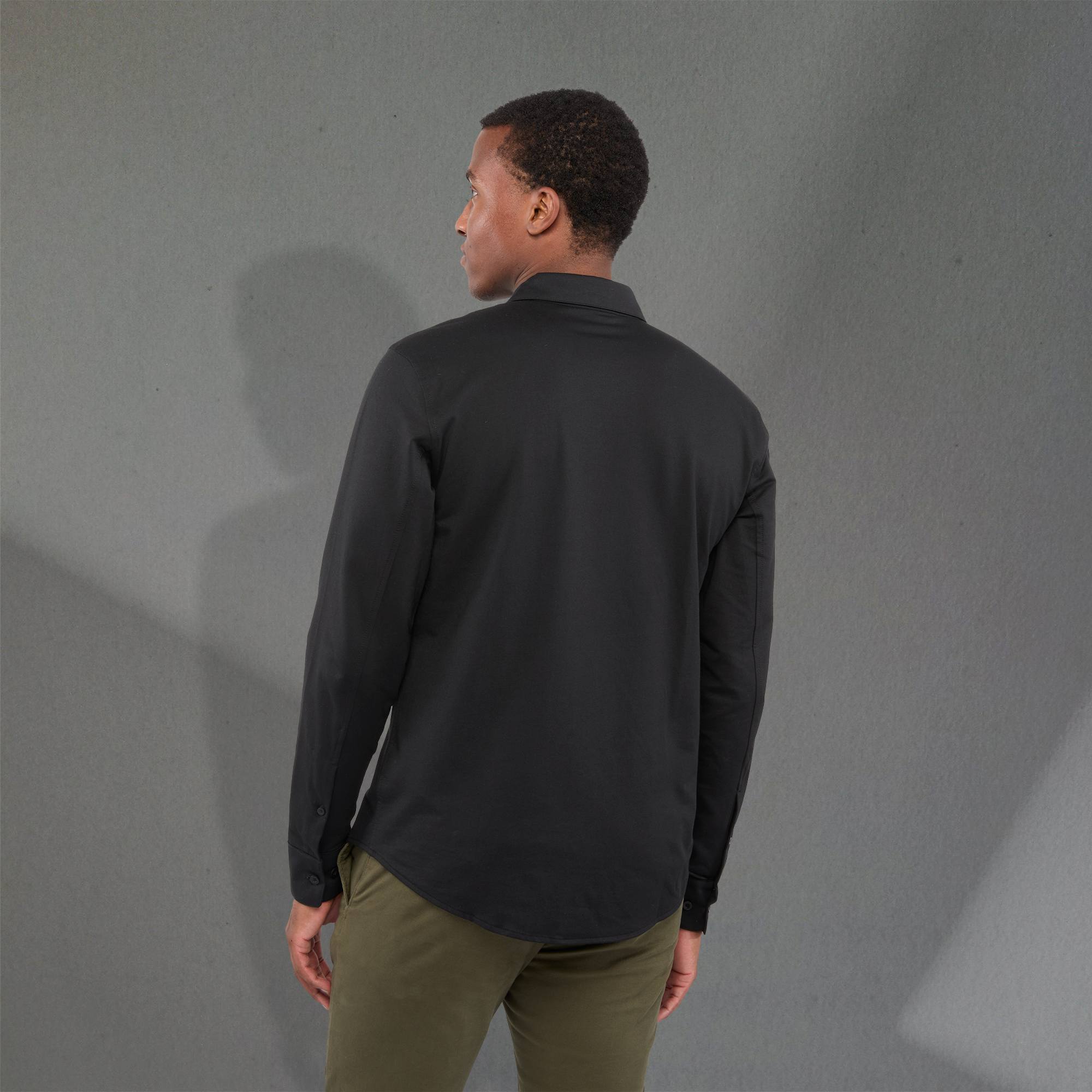 Men's TATRA Eco Knit Long Sleeve Button Up Shirt 1