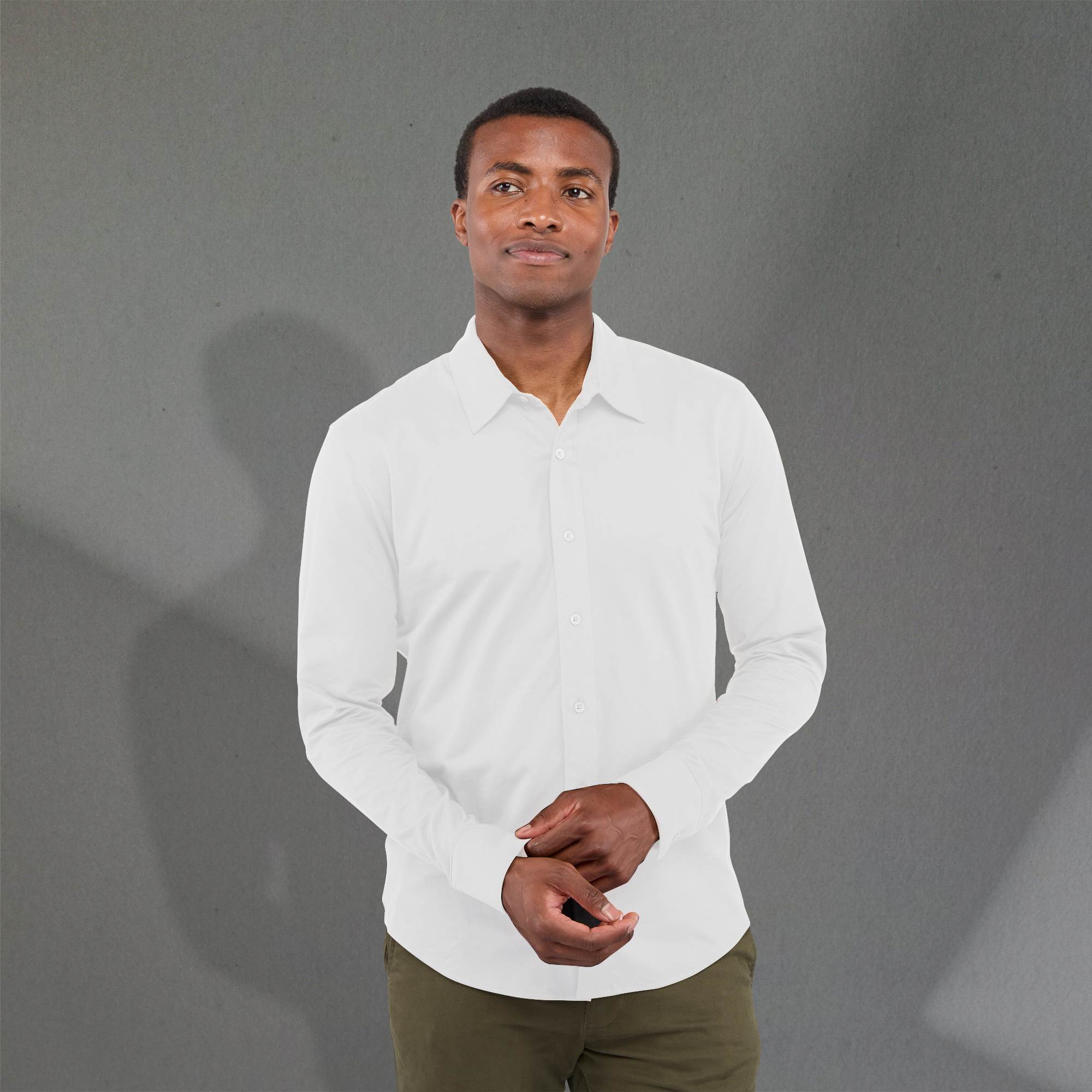 Men's TATRA Eco Knit Long Sleeve Button Up Shirt 1