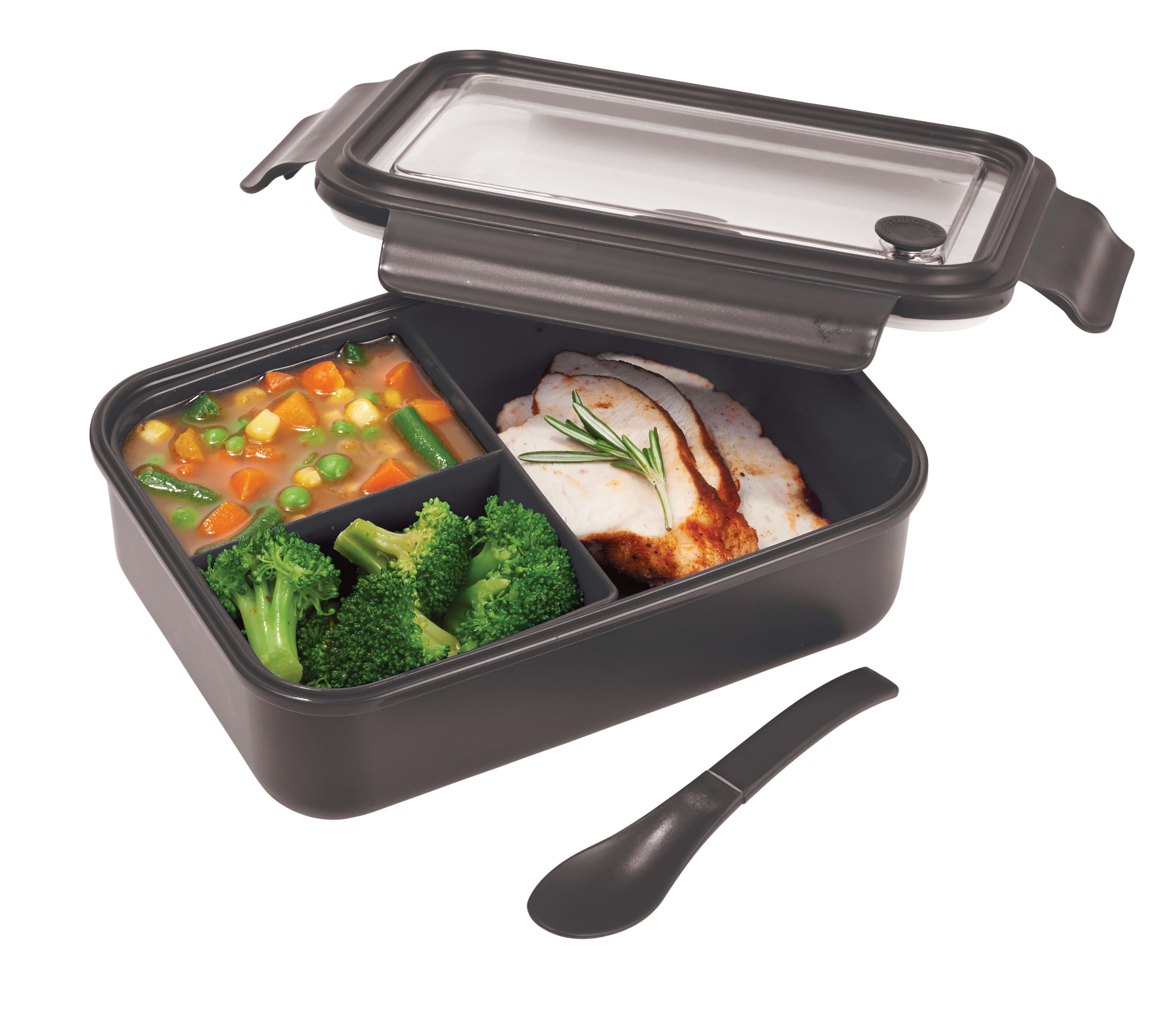 Three Compartment Food Storage Bento Box 1