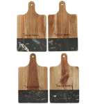 Black Marble and Wood Cutting Board - 1033-64BKFront Black Marble and Wood Cutting Board - 1033-64BKFront