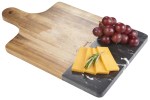 Black Marble and Wood Cutting Board - 1033-64BKAngle-Right Black Marble and Wood Cutting Board - 1033-64BKAngle-Right
