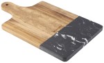 Black Marble and Wood Cutting Board - 1033-64BKAngle-Right Black Marble and Wood Cutting Board - 1033-64BKAngle-Right