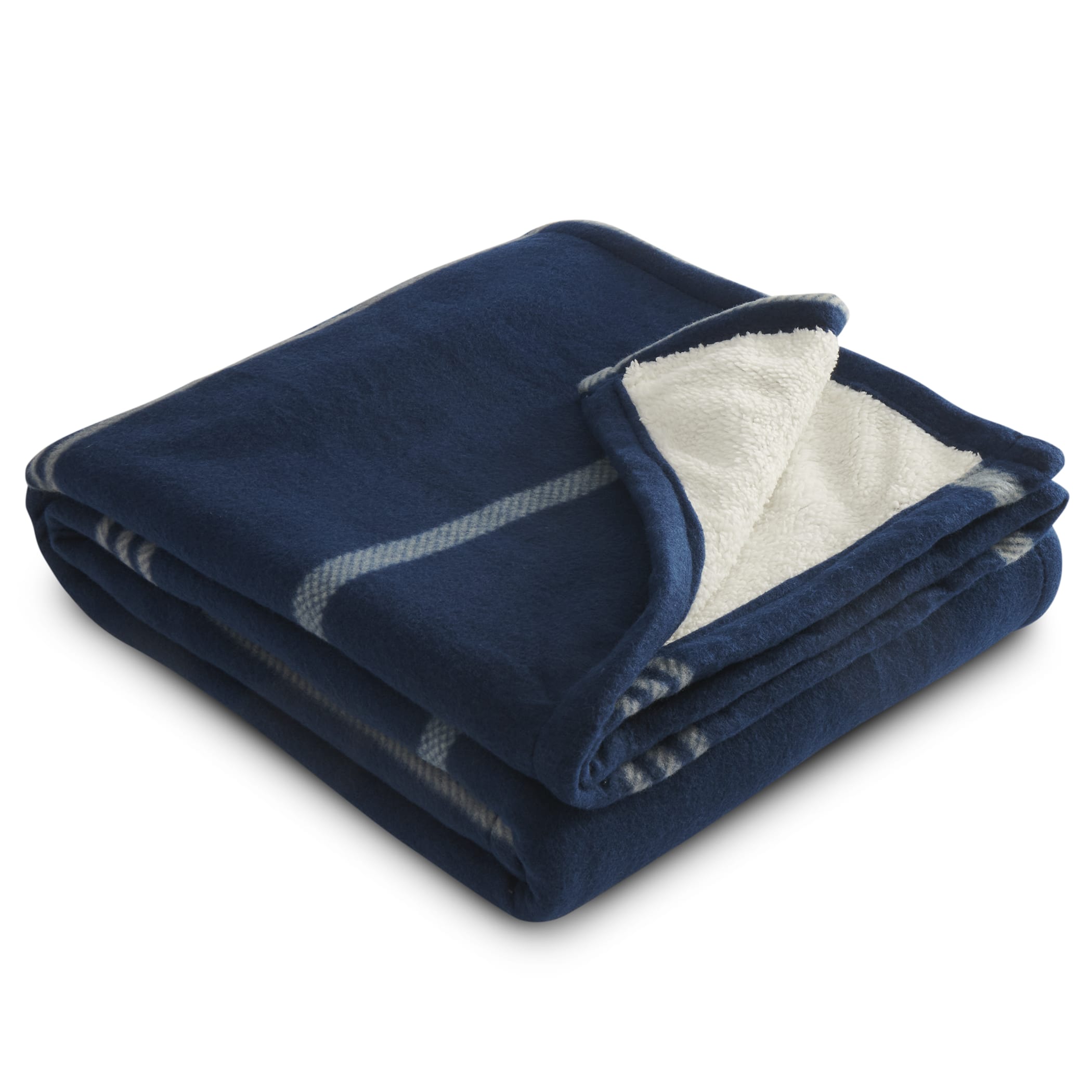 Plaid Fleece Sherpa Blanket 1