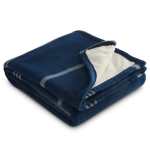 Plaid Fleece Sherpa Blanket - 1080-72BLFront Plaid Fleece Sherpa Blanket - 1080-72BLFront