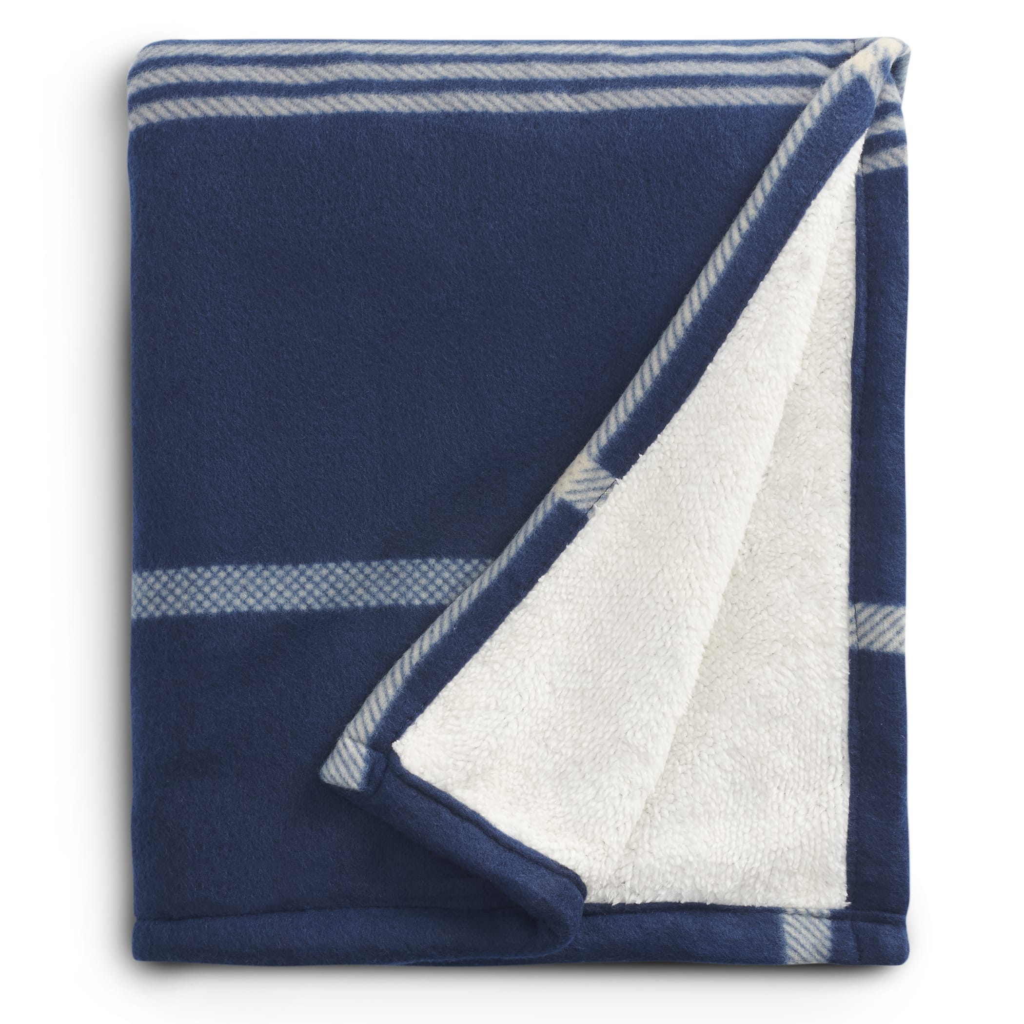 Plaid Fleece Sherpa Blanket 1