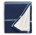Plaid Fleece Sherpa Blanket - 1080-72BLFront Plaid Fleece Sherpa Blanket - 1080-72BLFront