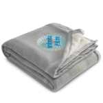Plaid Fleece Sherpa Blanket - 1080-72GYAngle-Left Plaid Fleece Sherpa Blanket - 1080-72GYAngle-Left