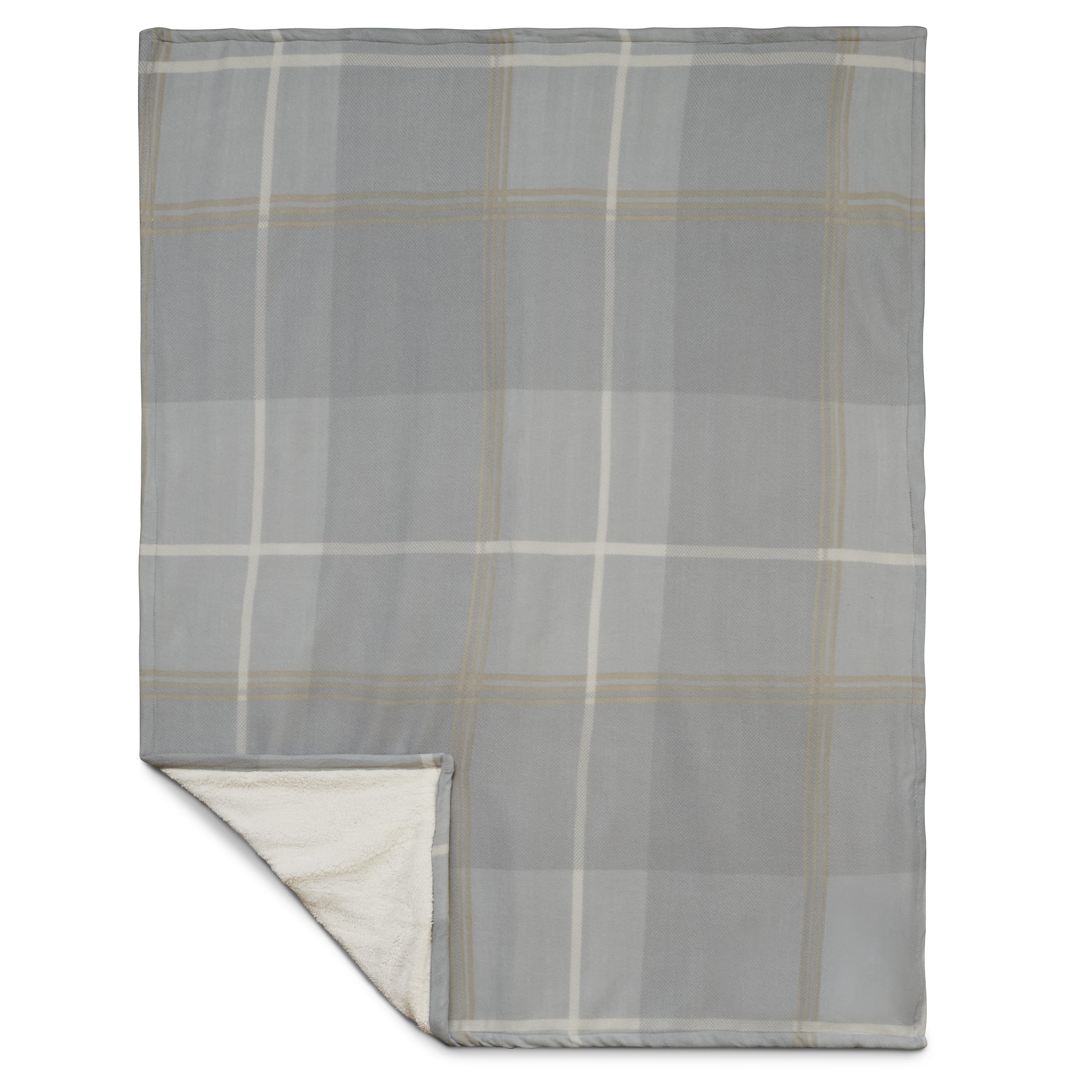 Plaid Fleece Sherpa Blanket 1
