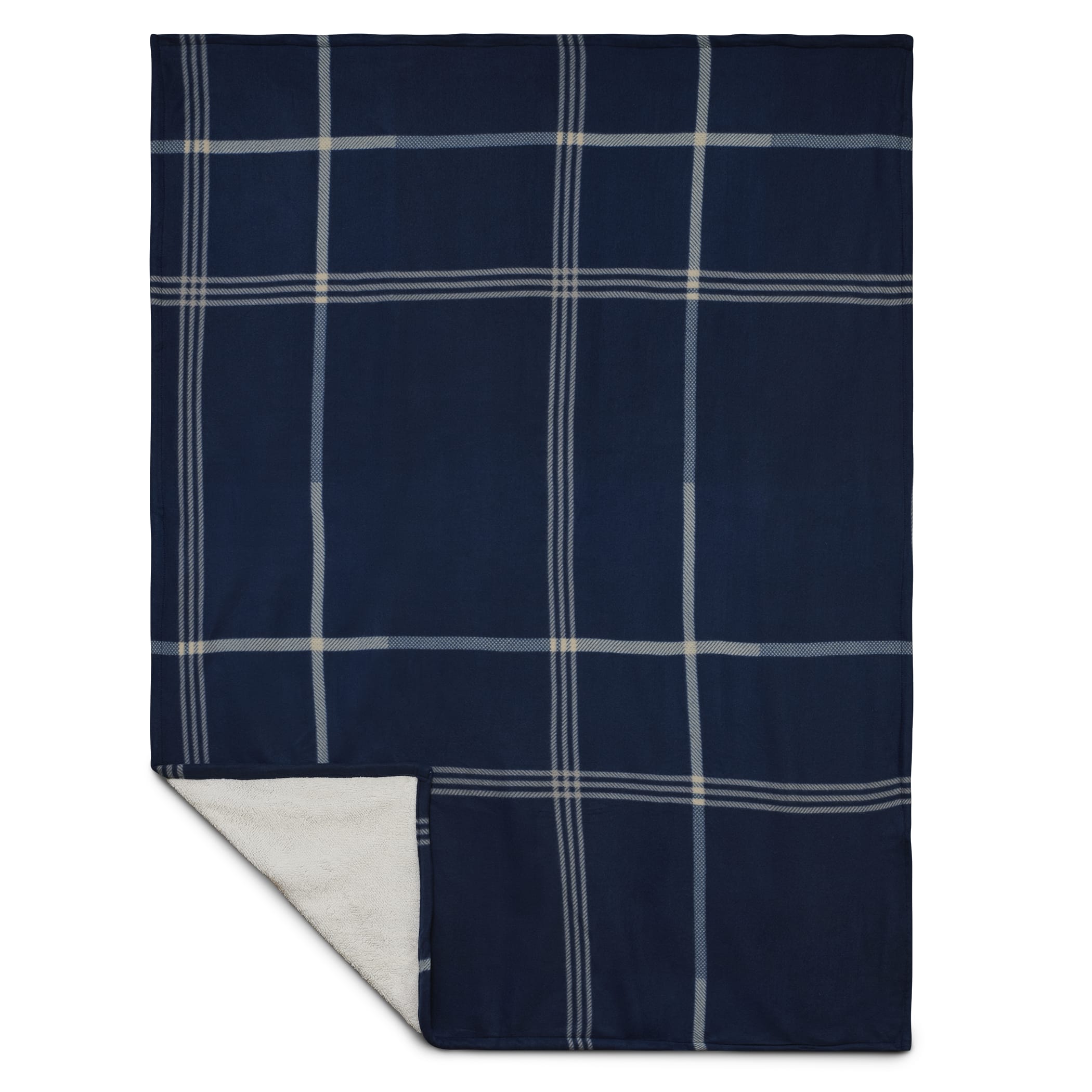 Plaid Fleece Sherpa Blanket 1