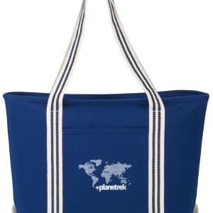 Atlantic Stripe 20oz Cotton Zippered Boat Tote 1 Atlantic Stripe 20oz Cotton Zippered Boat Tote 1