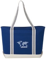 Atlantic Stripe 20oz Cotton Zippered Boat Tote 1 Atlantic Stripe 20oz Cotton Zippered Boat Tote 1
