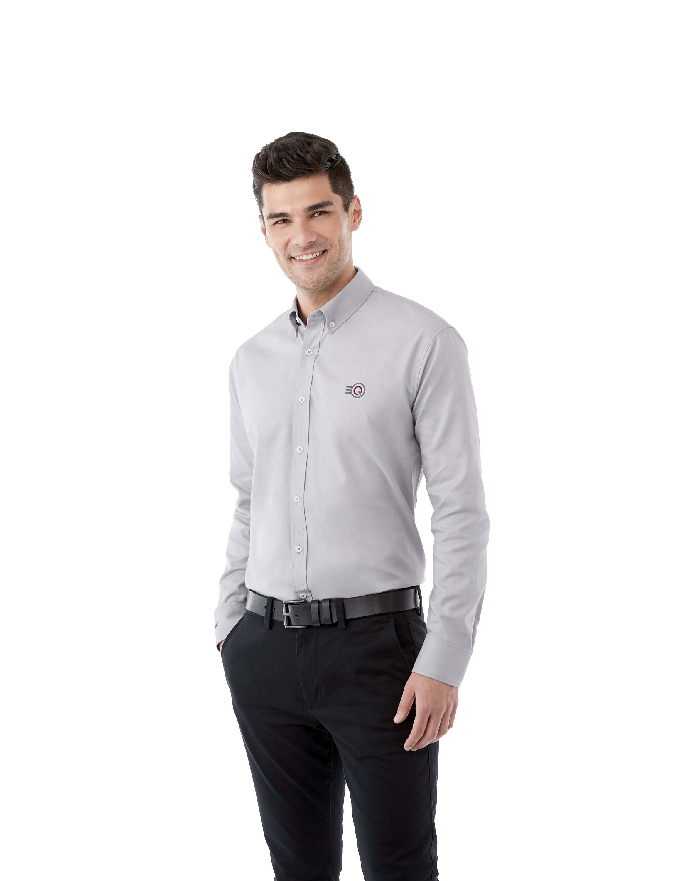 Men's IRVINE Oxford Long Sleeve Button Up Shirt 1
