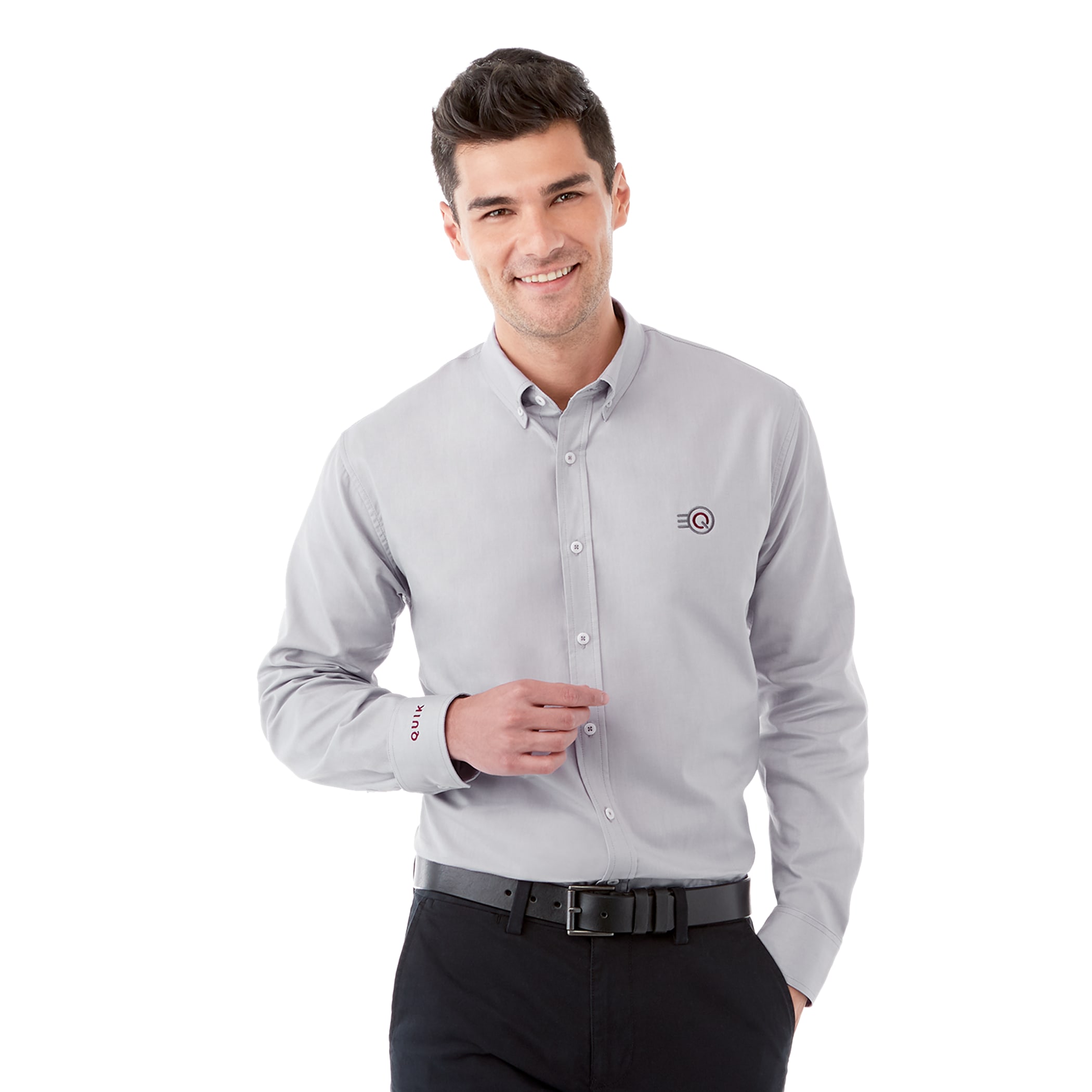 Men's IRVINE Oxford Long Sleeve Button Up Shirt 1