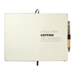5.5'' x 8.5'' Recycled Cotton Bound Journal Set - Natural Beige Logo Inside View 5.5'' x 8.5'' Recycled Cotton Bound Journal Set - Natural Beige Logo Inside View