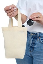 Organic 4oz Cotton Mini Tote - SM-5229NTFront Organic 4oz Cotton Mini Tote - SM-5229NTFront