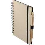 5'' x 7'' FSC® Mix Wheat Straw Notebook with Pen - SM-3583BGAngle-Left 5'' x 7'' FSC® Mix Wheat Straw Notebook with Pen - SM-3583BGAngle-Left