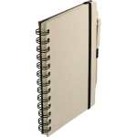 5'' x 7'' FSC® Mix Wheat Straw Notebook with Pen - SM-3583BGAngle-Right 5'' x 7'' FSC® Mix Wheat Straw Notebook with Pen - SM-3583BGAngle-Right