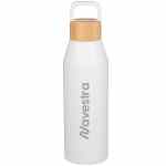 Aspen 24 oz Recycled Bottle with FSC® Bamboo Lid - 1602-19WHFront Aspen 24 oz Recycled Bottle with FSC® Bamboo Lid - 1602-19WHFront