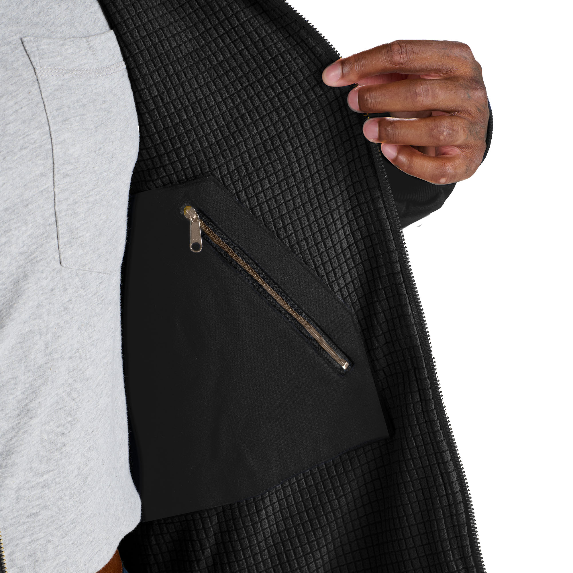 Berne Heritage Grid Fleece-Lined Zip Sweatshirt - Men's 2