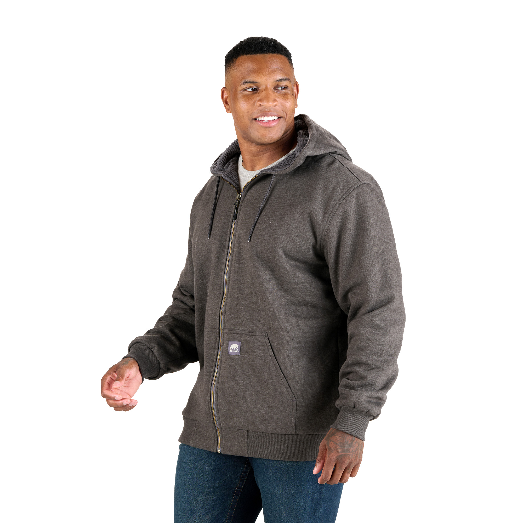 Berne Heritage Grid Fleece-Lined Zip Sweatshirt - Men's 2