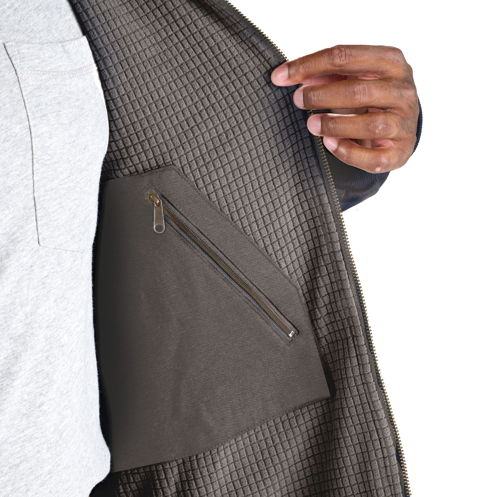 Berne Heritage Grid Fleece-Lined Zip Sweatshirt - Men's 2