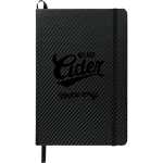 5.5''x 8.5'' FSC® Mix Ambassador Carbon Fiber Journal - 1921-14BKFront 5.5''x 8.5'' FSC® Mix Ambassador Carbon Fiber Journal - 1921-14BKFront