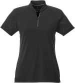 Women's HAKONE Short Sleeve Zip Up Polo - TM96612938Front Women's HAKONE Short Sleeve Zip Up Polo - TM96612938Front