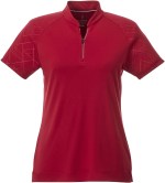 Women's HAKONE Short Sleeve Zip Up Polo - TM96612358Front Women's HAKONE Short Sleeve Zip Up Polo - TM96612358Front
