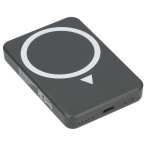Solekick™ MagClick™ 5000 mAh Wireless Power Bank - 5077-11DGYAngle-Right Solekick™ MagClick™ 5000 mAh Wireless Power Bank - 5077-11DGYAngle-Right