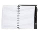 5'' x 7'' Recycled Dual Pocket Spiral Notebook w Pen - SM-5291BKBack 5'' x 7'' Recycled Dual Pocket Spiral Notebook w Pen - SM-5291BKBack
