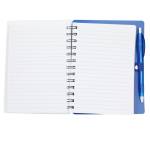 5'' x 7'' Recycled Dual Pocket Spiral Notebook w Pen - SM-5291BLBack 5'' x 7'' Recycled Dual Pocket Spiral Notebook w Pen - SM-5291BLBack
