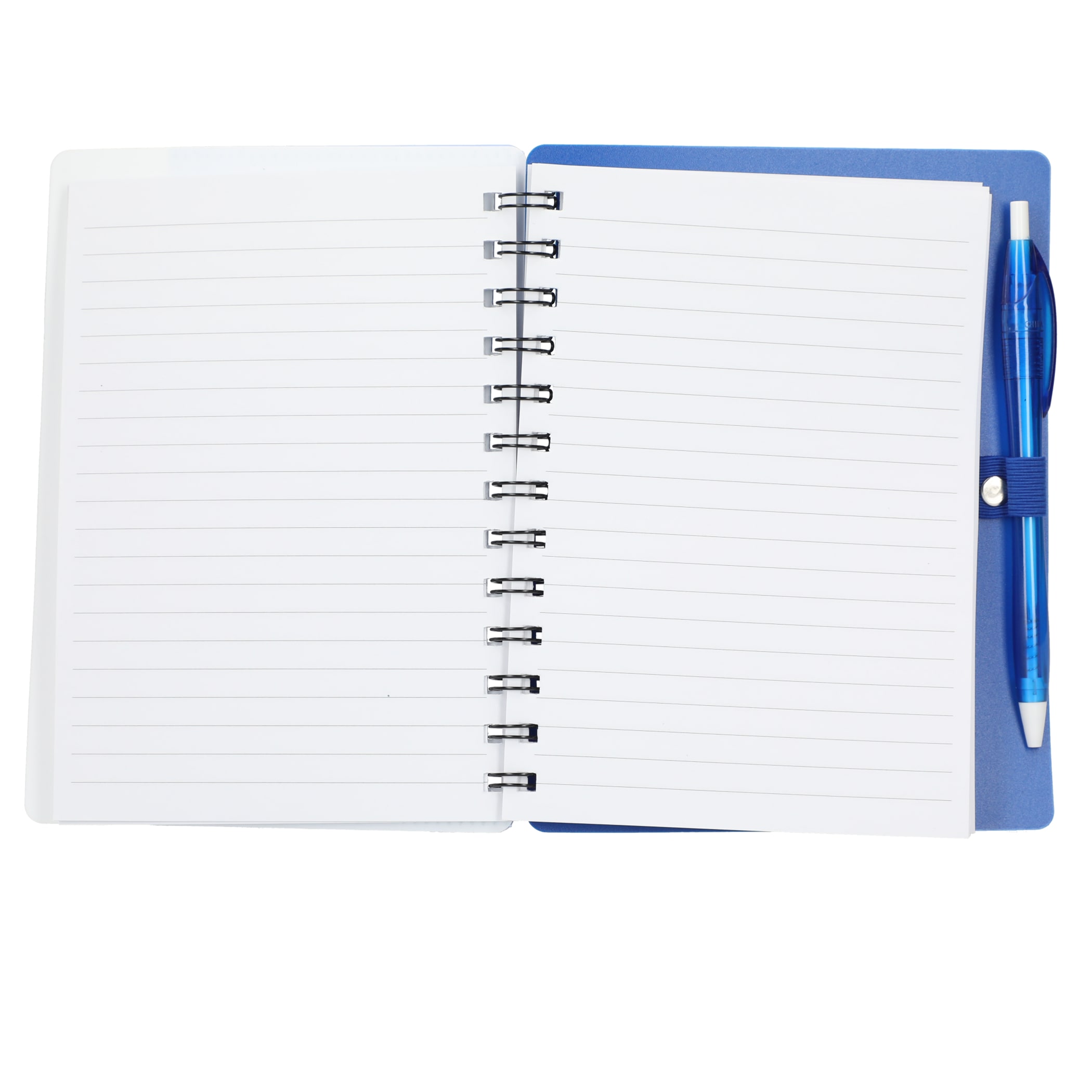 5'' x 7'' Recycled Dual Pocket Spiral Notebook w Pen 1