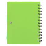 5'' x 7'' Recycled Dual Pocket Spiral Notebook w Pen - SM-5291BLFront 5'' x 7'' Recycled Dual Pocket Spiral Notebook w Pen - SM-5291BLFront