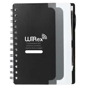 5%27%27 x 7%27%27 Recycled Dual Pocket Spiral Notebook w Pen 1 5%27%27 x 7%27%27 Recycled Dual Pocket Spiral Notebook w Pen 1