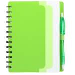 5'' x 7'' Recycled Dual Pocket Spiral Notebook w Pen - SM-5291LMFront 5'' x 7'' Recycled Dual Pocket Spiral Notebook w Pen - SM-5291LMFront