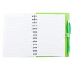 5'' x 7'' Recycled Dual Pocket Spiral Notebook w Pen - SM-5291LMBack 5'' x 7'' Recycled Dual Pocket Spiral Notebook w Pen - SM-5291LMBack