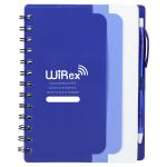 5'' x 7'' Recycled Dual Pocket Spiral Notebook w Pen - SM-5291LMFront 5'' x 7'' Recycled Dual Pocket Spiral Notebook w Pen - SM-5291LMFront